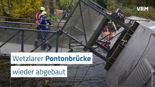 Wetzlarer Pontonbrücke wieder abgebaut [upl. by Ecinrev]