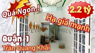 22 tỷ DT 17m2 chủ kẹt giảm giá bán nhanh nhà Quận 1 Trần Quang Khải Tân Định [upl. by Rybma416]