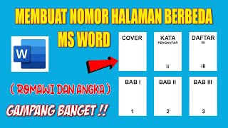 Cara Mudah Membuat Nomor Halaman Berbeda di Ms Word [upl. by Balbinder252]