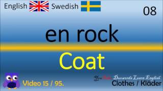 15 Clothes Kläder Svenska  Engelska Ord  Swedish  English Words engelska för nybörjare [upl. by Skelly]