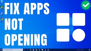 How To Fix Apps Not Opening on Windows 10  Solve Apps Problems on Windows 10 [upl. by Malina]