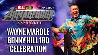 Wayne Mardle amazing Benny Hill themed celebration darts [upl. by Areivax]