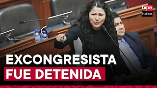 Yesenia Ponce excongresista de Fuerza Popular fue detenida en Surco [upl. by Avrom]