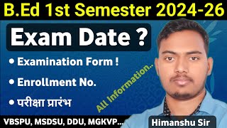 BEd 1st Semester Exam Date 2024  BEd Exam Date 2024  BEd Exam  The Perfect Study [upl. by Koa]