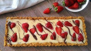 Crostata senza cottura alle fragole e cioccolato bianco [upl. by Klina]