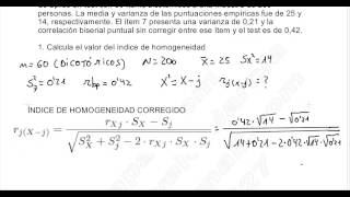 ANÁLISIS DE ÍTEMS ÍNDICE DE HOMOGENEIDAD [upl. by Teage19]