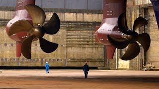 Advanced Azipod propulsion system How giant ship propellers are manufactured Unbelievable [upl. by Skoorb]