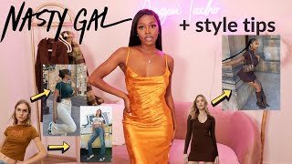 NASTY GAL TRY ON HAUL  Styling Tips  First Impressions [upl. by Solracesoj]