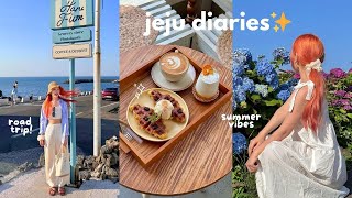 6 days in jeju 🍊🌊 everything we ate 🍜 dreamy stays cafe hopping 🍵 road trip reunion [upl. by Itsud]