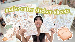 How to make the cutest sticker sheets  Procreate  Cricut [upl. by Sekofski]