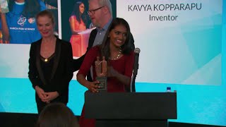 WebMD Health Heroes 2017  Inventor Kavya Kopparapu Acceptance Speech  WebMD [upl. by Paddie]