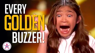 ALL Golden Buzzers on AGT Champions EVER [upl. by Inalaeham]