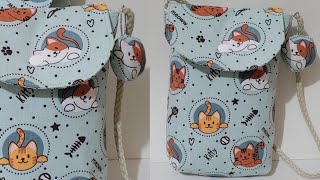 Aprenda fazer bolsas para celular e tablet Bolsinha infantil fácil Ensino como fazer o molde [upl. by Lucretia]