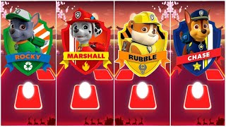 Paw Patrol  Rider 🌟 Skye 🌟 Rubble 🌟 Everest 🌟 Marshall 🌟 Chase ☄️ Tiles Hop EDM Rush [upl. by Llerrehc454]