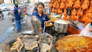 Best Cambodian Street Food  Braised Beef Honeycomb Grilled Ducks amp Spicy Boiled Octopus  Yummy [upl. by Onairotciv874]