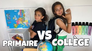 Primaire VS Collège dernier jour décole [upl. by Nostrebor]