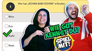 WIE GUT KENNST DU SPIEL MIT MIR CHALLENGE Kaan amp Dania testen ihr Wissen auf Testedich [upl. by Graeme]