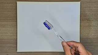 How to Paint a Beach Scene using Toothbrush Seascape PaintingAcrylic Painting techniques [upl. by Zosima]