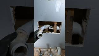 Repairing a broken lavatory drain line 💦 plumbing plumber asmr diy [upl. by Jerald]