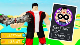 ACHETER le Gamepass TAILLE INFINIE dans Roblox Lifting Simulator No Limit [upl. by Ilarrold]