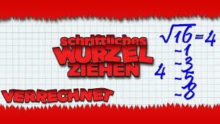 schriftliches Wurzelziehen  Ganz einfach  HD Deutsch [upl. by Depoliti920]