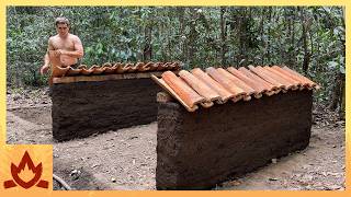 Primitive Technology Tile Capped Mud Walls [upl. by Eiveneg248]