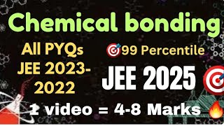 Most repeated ⚠️ JEE 2023Chemical bonding PYQs🔥 for JEE 2025🎯💯 chemistry jee2025 jee [upl. by Cirted]