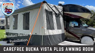 Carefree Buena Vista Plus RV Awning Room Product Review amp Installation for our Class C RV [upl. by Steen]