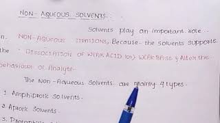 NONAQUEOUS SOLVENTS IN PHARMACEUTICAL ANALYSIS [upl. by Nnaerb]