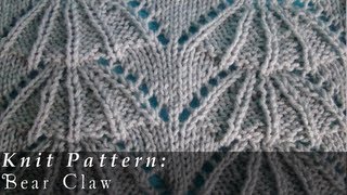 Bear Claw  Knit Pattern  Scalloped Edge [upl. by Amled]