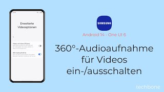 360°Audioaufnahme für Videos einschalten oder ausschalten  Samsung Android 14  One UI 6 [upl. by Mansoor]