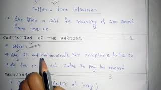 INDIAN CONTRACT ACT 1872 MRS CARLIL VS CARBOLIC SMOKE BALL CO  CASE LAW BY RUPAM KUMAR JAISWAL [upl. by Mortimer]