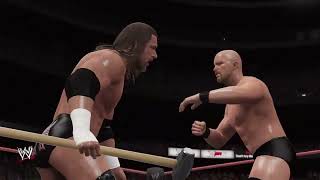 stone cold vs triple H showcase match [upl. by Ardnazil329]