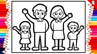 Parents and Children Coloring Pages  FamilyFriendly Fun for All Ages [upl. by Nnaoj]