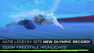 Katie Ledecky 1500m Freestyle  Wins Gold and Sets New Olympic Record [upl. by Acinnej]