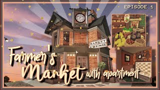 Bloxburg Townside Series ☀ Farmers Market w Apartment ➵ Episode 1 [upl. by Nnahaid794]