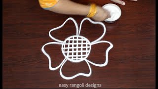 Easy amp simple rangoli designs for Beginners🌺Latest Freehand kolam🌺Beautiful muggulu [upl. by Crow]