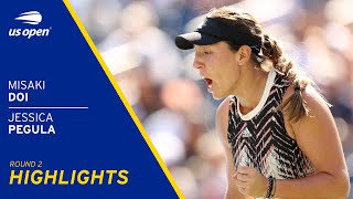 Misaki Doi vs Jessica Pegula Highlights  2021 US Open Round 2 [upl. by Bethany83]