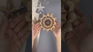 DIY 3D snowflake paperart christmasdecorations snowflakes papercut moitoiart papercraft [upl. by Knipe]