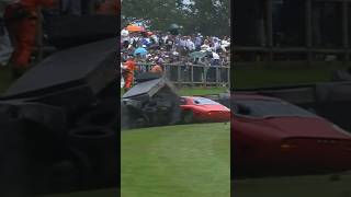 Huge crash at Goodwood revival 2023 ac cobra and Ferrari car [upl. by Annaeel]