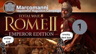 Total war Rome 2 2013  Imperator Augustus campaign  Marcomanni  part 1  fun times [upl. by Airad819]