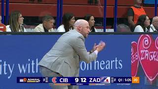 AdmiralBet ABA League 202425 Round 1 match Cibona – Zadar 2092024 [upl. by Klinges]