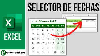 Insertar un CALENDARIO o SELECTOR DE FECHAS en Excel 📅 [upl. by Kirat]