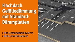 Gefälle herstellen auf dem Flachdach  so einfach ist die Verlegung mit GefälleDämmplatten [upl. by Oler]