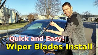 How To Easily Install Change Replace Car Wiper Blades Ford Motorcraft Wear Indicator Review DIY 🚘 [upl. by Auginahs]