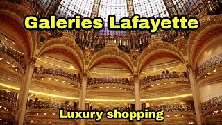 🇫🇷 Paris luxury shopping  Galeries Lafayette Haussmann 🚶 [upl. by Dominick462]