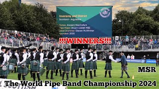 Inveraray amp District PB  Grade 1 MSR  World Pipe Band Championship 2024 [upl. by Alleul97]