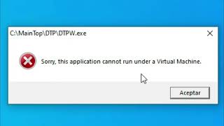 SOLUCION  Sorry this application cannot run under a virtual machine Windows 10 [upl. by Auburta]