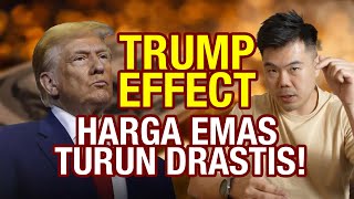 TRUMP EFFECT HARGA EMAS TURUN DRASTIS [upl. by Hashum]