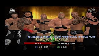 6 man Elimination tag team match in wwe svr 2007 2k24 mod in aether sx2 emulator [upl. by Tait]